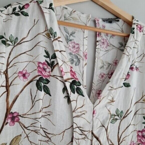 PLAZZA DEL TEMPIO Italy Lightweight Wide Leg Floral Romper Sz M - Picture 8 of 15